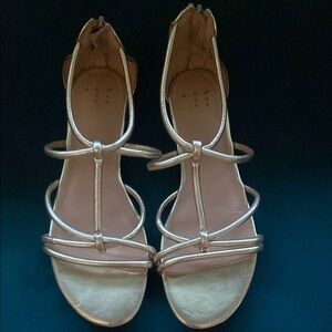 A New Day Gold Strappy Sandals with Elegant Design